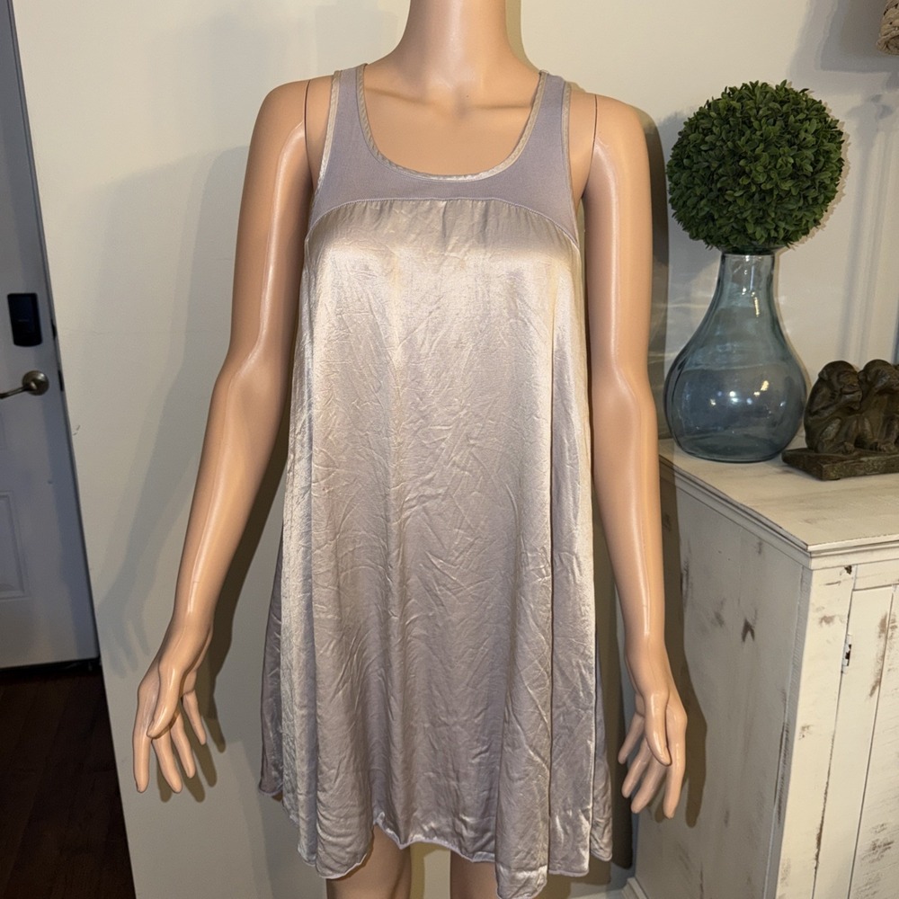 PJ Harlow Lindsay Lounge Satin/Rayon Metallic Lavender Medium Nightgown